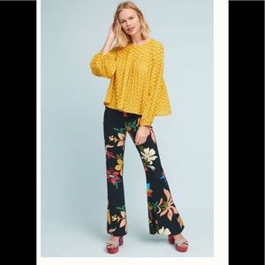 Farm Rio Flare Leg Pants size small Anthropologie